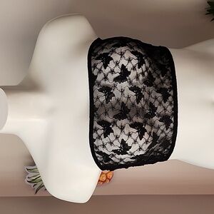 Wild Fable Black - Butterfly Sheer Lace Tube Cover Up Top​​​